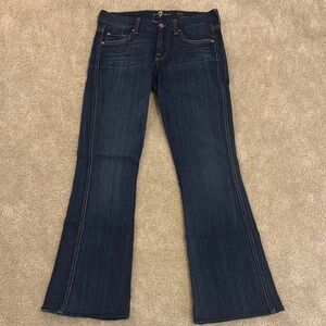 7 for all mankind Women's Blue Jeans flare